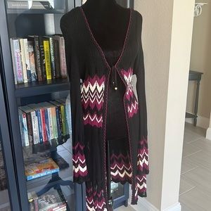 90s lightweight duster sweater